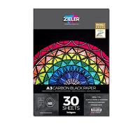 Black Paper Pad by Zieler® | Smooth, Black 140gsm Sheets (A3)