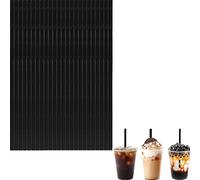 Black Paper Straws for Craft,100Pcs Biodegradable Disposable Straw,8 Inch 6mm Bore Paper Drinking Straws Coffee Juice Cocktail Straws for Birthday Wedding Baby Shower Party and DIY Decorations