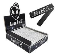 Black Papers, Rolling papers with tips, 25 packs 110mm kingsizeslim blak papers, Natural Arabic Gum & Slow Burning Rolling Papers