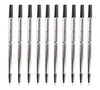 Black Parker Quink Compatible Rollerball Pen Refills, Fine Tip (0.5mm) (Pack of 10)