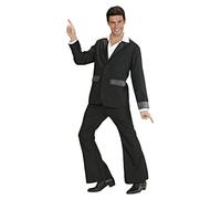Black Party Suits Costume Medium for 70s Travolta Night Fever Theme Fancy Dress