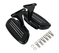 Black Passenger Footboard Floorboard and Mount Kit Fit for Harley Touring Models Road King Road Glide Street Glide Electra Glide CVO 1993-2021