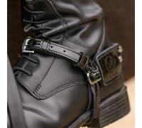Black Patent Leather Spur Straps - Pair