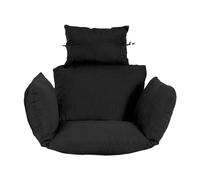 (Black) Patio Rattan Swing Garden Weave Hanging Egg Chair Wcushion In Or Pad Outdoor
