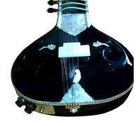 BLACK PEARL GLOSSY FULL CEDAR WOOD INDIAN ELECTRIC FLAT SITAR GUITAR FUSION