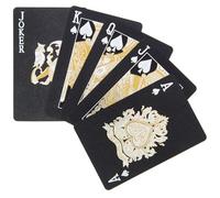 Black Pearl Poker Playing Cards - Standard Size, Casino-Grade Waterproof PVC Deck with Elegant Black & Gold Design, Durable Case, Perfect for Poker, Bridge, Rummy, and Game Nights