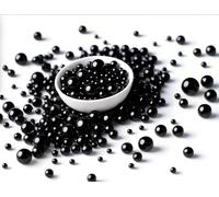 Black Pearl Sprinkles for Cake Decoration: 100g/3.53oz Edible Sugar Candy Pearls (Mixed Size) - Cupcake, Cookies, Ice Cream Topper | Perfect Halloween, Christmas, Wedding & Holiday Baking Supplies