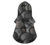 Black Pebble Stones Dog Hoodie Luxury Dog Clothes Winter Dog Jacket Pet Clothes Hoodie French Bulldog Teddy Pug Puppy Clothes 2XL