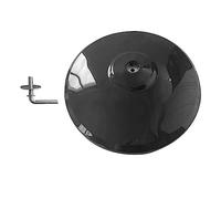 Black Pedestal Fan - Floor Standing, Round Base, 15.67'' Diameter, Oscillating, Desktop to Ceiling