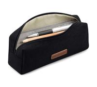Black Pencil Case, Small Pencil Case for Boys, Fabric Pen Case for School | Durable 900D Oxford Fabric Slim Pencil Case for School & Office & Adults
