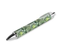 Black Pens Ballpoint Pen Ball Point Pen Smooth Writing Gel Pens Retractable 0.5 Fine Point for School Office Watercolor Dinosaur Plants Pattern 1 PCS