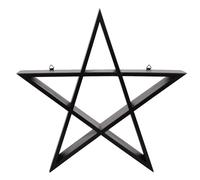 Black Pentagram Shelf Wall Decor Gothic MDF Display Pagan Wicca
