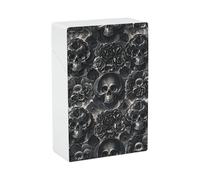 Black Peony Rose Skul Cigarette Case Portable Novelty Cigarette Packing Box Crush Proof Waterproof Cigarette Box Novelty Gifts for Friend