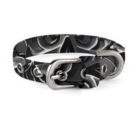 Black Peony Rose Skul Dog Collar Adjustable Soft and Comfortable Puppy Collars with Metal Buckle Pet Collar for Small Medium Pet