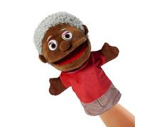 Black People Family Dolls - Plush Hand Puppet Toy, Expressive Mouth Design | Mum Dad Grandparents Characters, Interactive Games Performance, Educational Storytelling Props