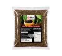 Black Pepper 100g - Enrich Coarsely Crushed Black Peppercorns from Sri Lanka - Hot Savoury Spice and Seasoning for Curries, Marinades, Soups, and Roast Meats