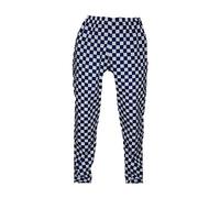Black Pepper Check Poly Cotton Professional Kitchen Chef Trouser, Royal/White, XX-Large