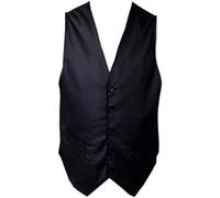 Black Pepper Hospitality Style Plain Waist Coat for Waiters, Bar Staff, Fancy Dress Party, Black, S