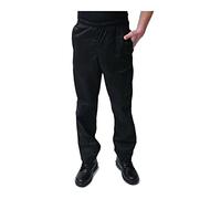 Black Pepper Plain Poly Cotton Professional Kitchen Chef Trouser, Black, X-Large