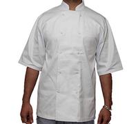Black Pepper Poly Cotton Chef Coat/Half and Full Sleeves Chef Jackets for Waiters, Cooks, Restaurant Staff, White, 3XL
