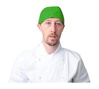 Black Pepper Polycotton Bandana for Chef's, Green, Pack of 3