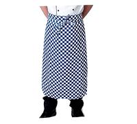 Black Pepper Polycotton Long Waist Apron-No Pocket, Professional Home Kitchen Apron for Chefs, Waiters, Cooks, Catering, Bar Staff, White, Pack of 5