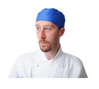 Black Pepper Polycotton Plain Skull Caps Professional Catering Hat for Chefs, Cooks, Bakers, Mens and Womens, Royal