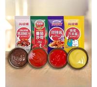 Black Pepper Sauce,Tomato Salad,Sweet and Spicy,Honey Mustard taste,Seasoning,Pasta Cooking Sauces,Barbecue Condiments,Convenient Ready to eat dishes (4 flavors,16 packs)