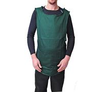 Black Pepper Unisex Plain Tabbard Apron for Waiters, Catering, Laundry, Cleaners, Forest Green, L/XL