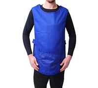 Black Pepper Unisex Plain Tabbard Apron for Waiters, Catering, Laundry, Cleaners, Royal Blue, L/XL