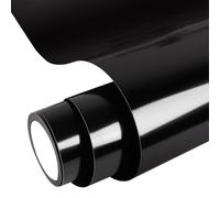 Black Permanent Vinyl Roll 12" x 48", Glossy Adhesive Vinyl for Cricut and Cutting Machines, Waterproof Permanent for Outdoor Decor, Mugs, Car Decals, Stickers, Scrapbooking & Signs