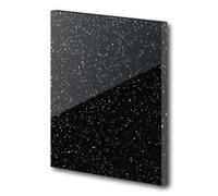 Black Perspex Acrylic Sheet Glitter 3mm in A4-297mm Wide x 210mm High