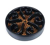 Black,Pet Slow Feeder Labyrinth Dog Bowl To Prevent Choking And Indigestion Spiral Puzzle Design Non-Slip Cat And Dog Pet Bowl Supplies