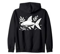 Black Phantom Tetra Line Art Aquarist Zip Hoodie