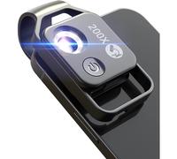 (Black) Phone Microscope with CPL Lens/LED Light, Nano Zoom 200X Pocket Microscope Camera Attachment with Universal Clip for Most iPhone/Andriod Phone