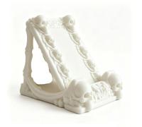 Black Phone Stand for Desk,Gothic Skull Phone Stand with Angled Rest，White