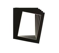 Black Picture Photo Mount Outside Size 8x10" to fit Image 7x9"