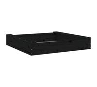 (black pine, 111 x 111 x 20 cm) vidaXL Sandbox with Seats Kids Toy Outdoor Sandpit Square Solid Wood Pine