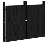 (black pine, 2 pcs) vidaXL Outdoor Kitchen Doors Cabinet Door Picnic BBQ Door Solid Wood Pine