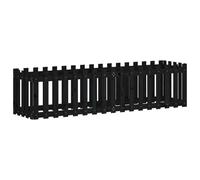 vidaXL Garden Raised Bed w/ Fence Design Black 200x50x50cm, Black