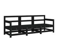 (black pine, 2x corner + middle) vidaXL Garden Middle Sofas Outdoor Sofa Sectional Sofa 2 pcs Solid Wood Pine