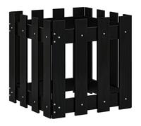 (black pine, 40 x 40 x 40 cm) vidaXL Garden Raised Bed with Fence Design Outdoor Planter Solid Wood Pine