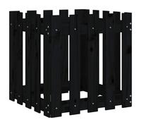 (black pine, 50 x 50 x 50 cm) vidaXL Garden Raised Bed with Fence Design Outdoor Planter Solid Wood Pine