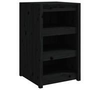 vidaXL Outdoor Kitchen Cabinet MEPPEL Black 55x55x92 cm Solid Wood Pine, Black
