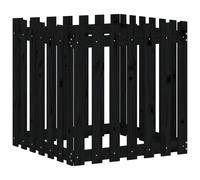 (black pine, 70 x 70 x 70 cm) vidaXL Garden Raised Bed with Fence Design Outdoor Planter Solid Wood Pine