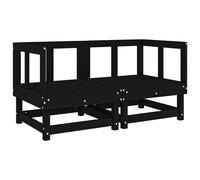 (black pine, corner sofa (2 pcs)) vidaXL Garden Middle Sofa Footrest Outdoor Sofa Coffee Table Solid Wood Pine