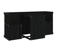 (black pine) vidaXL Balcony Set 2-Seater Table & Chair Garden Furniture Set Solid Wood Pine
