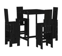 Garden Bar Set Outdoor Bar Table Set Bar Stool 5 Piece Solid Wood Pine vidaXL