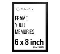 Black Pine Wood Photo Frame 6x8 inch (15x20 cm) with Shatterproof Acrylic Glass | Modern 6 x 8 inch (15 x 20 cm) Wooden Picture Frame