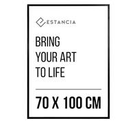 Black Pine Wood Photo Frame 70x100 cm with Shatterproof Acrylic Glass | Large Modern 70 x 100 cm Wooden Picture Frame